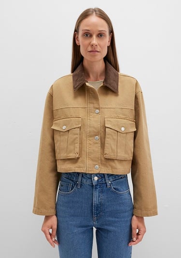  Mavi Kadife Yakalı Kahverengi Ceket Loose Fit / Bol Rahat Kesim 1110739-81388