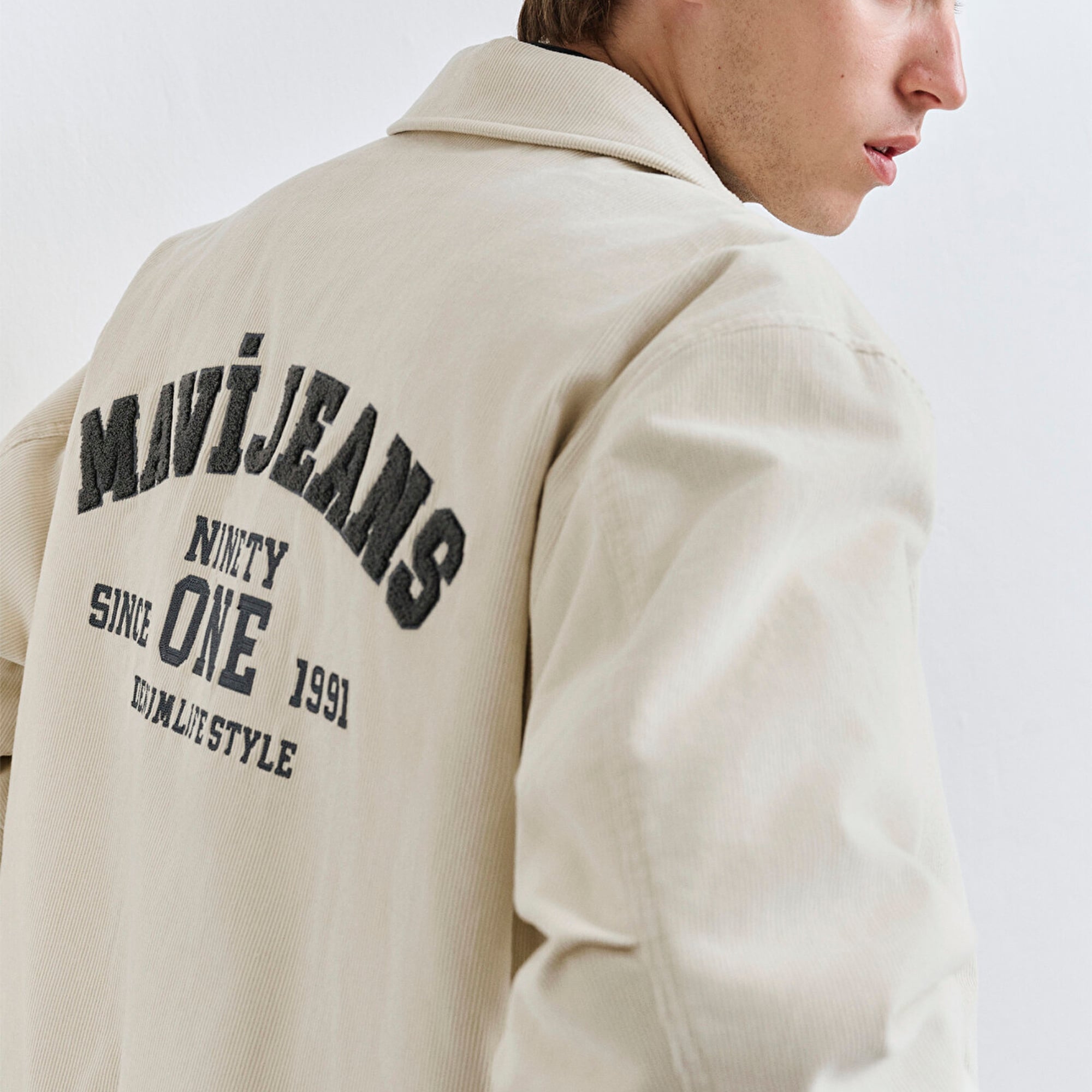 Mavi Mavi Jeans Baskılı Ekru Kolej Ceket 0110722-86411