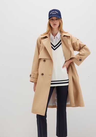  Mavi Bej Trençkot 110703-82323