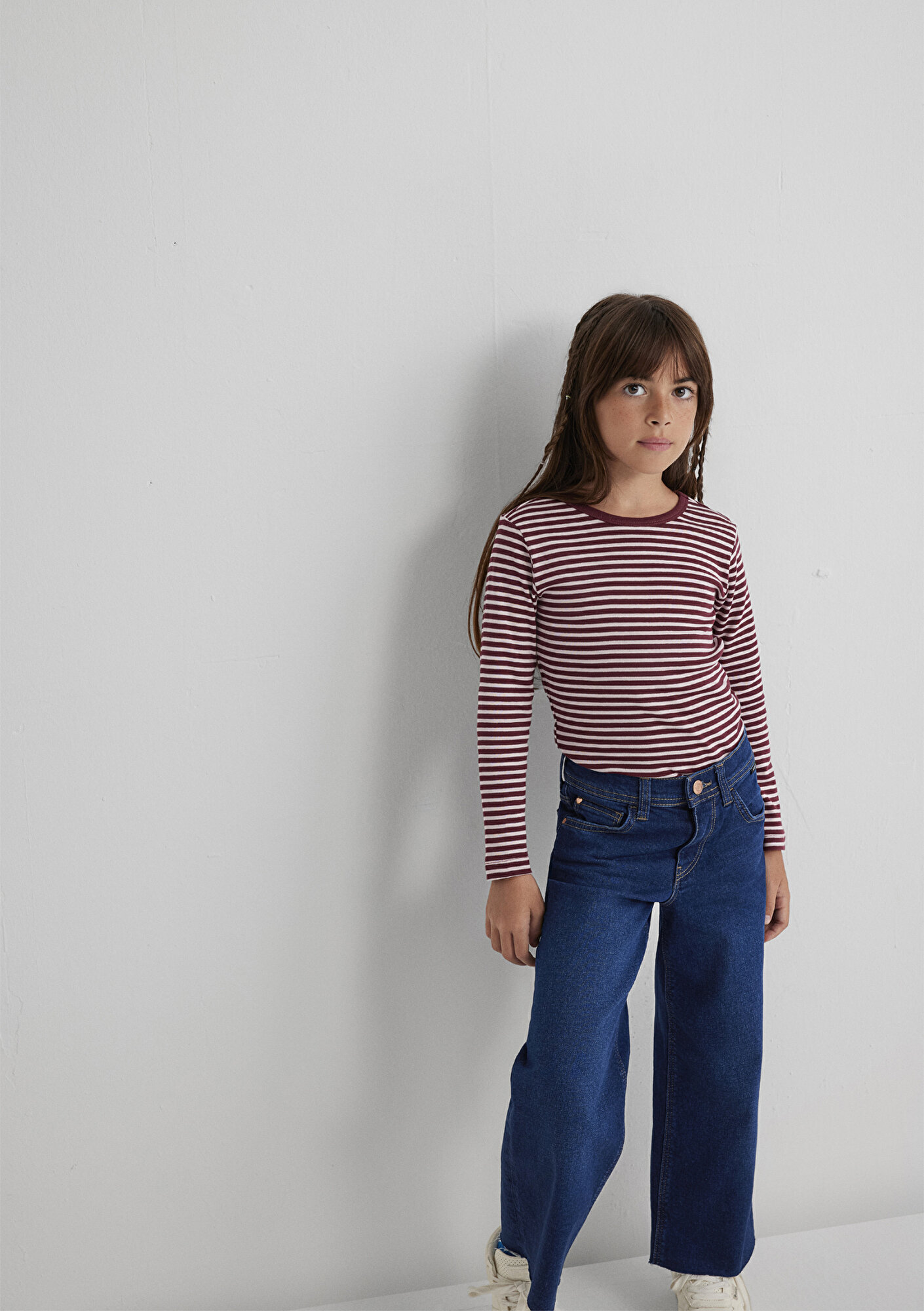 Mavi Çizgili Basic Tişört Fitted / Vücuda Oturan Kesim 7610351-88614