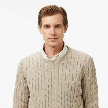  Nautica Erkek Bej Classic Fit Kazak