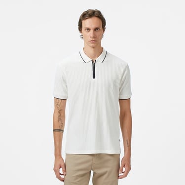  Nautica Erkek Beyaz Classic Fit Polo Yaka T-Shirt