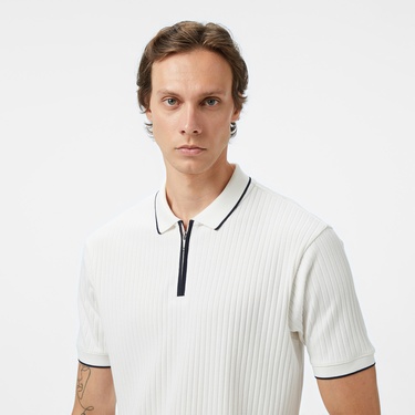  Nautica Erkek Beyaz Classic Fit Polo Yaka T-Shirt
