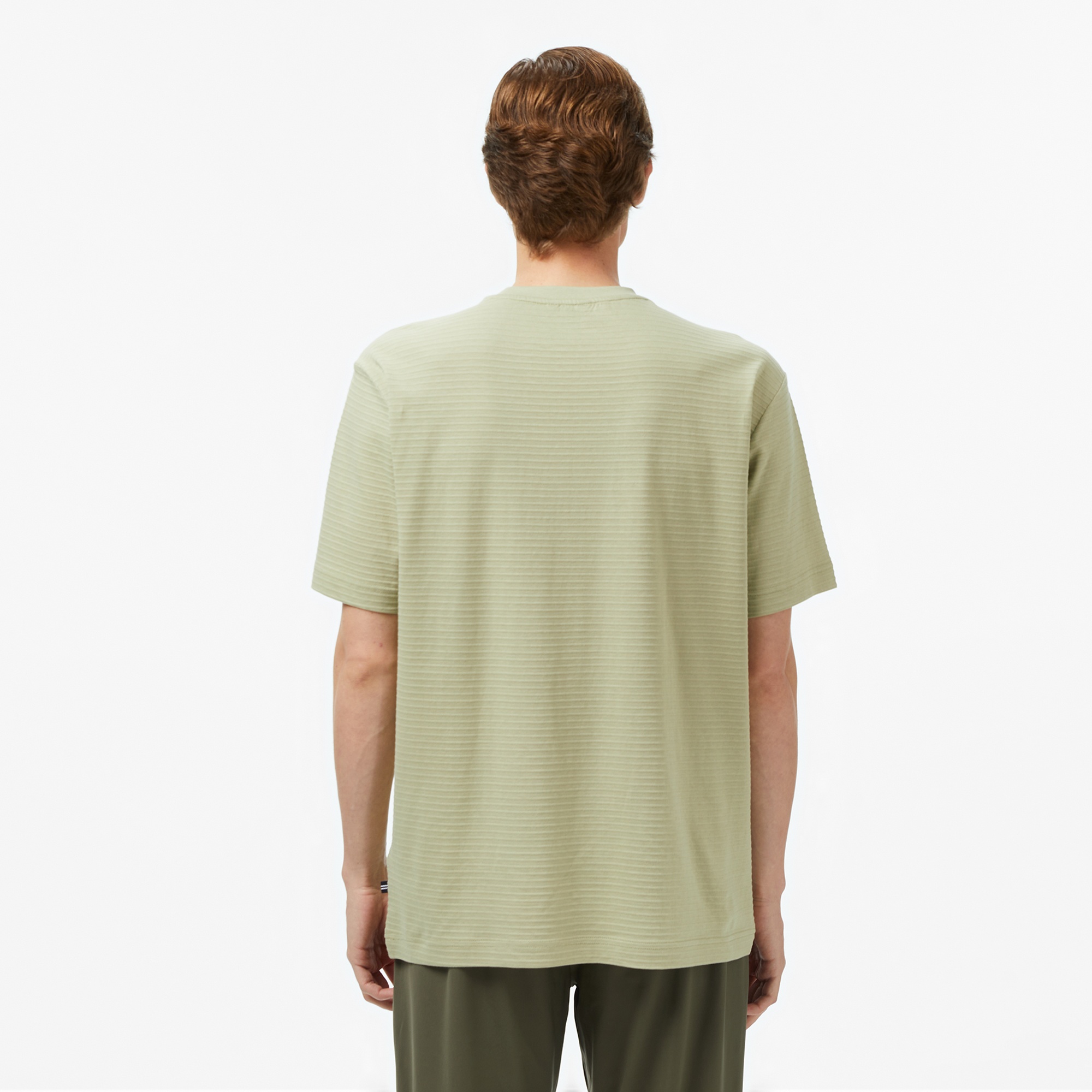 Nautica Erkek Yeşil Regular Fit Çizgili T-Shirt