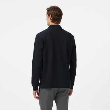  Nautica Erkek Siyah Classic Fit Uzun Kollu Polo Yaka T-Shirt