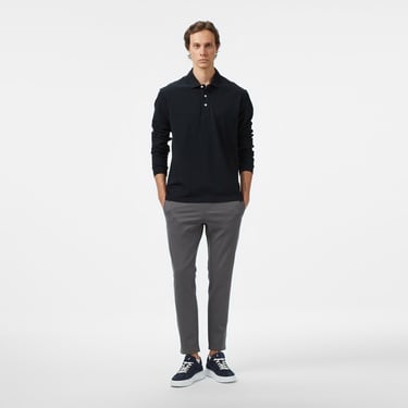  Nautica Erkek Siyah Classic Fit Uzun Kollu Polo Yaka T-Shirt