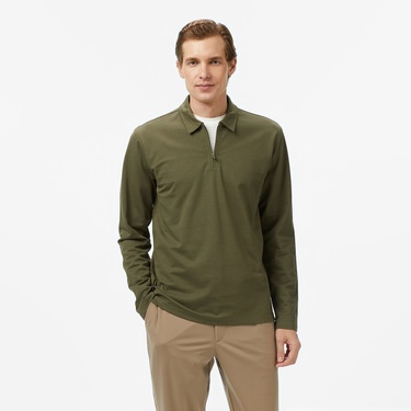  Nautica Erkek Yeşil Classic Fit Uzun Kollu Polo Yaka T-Shirt