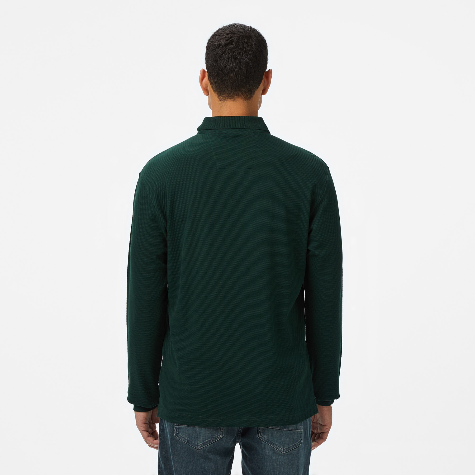 Nautica Erkek Yeşil Classic Fit Uzun Kollu Polo Yaka T-Shirt