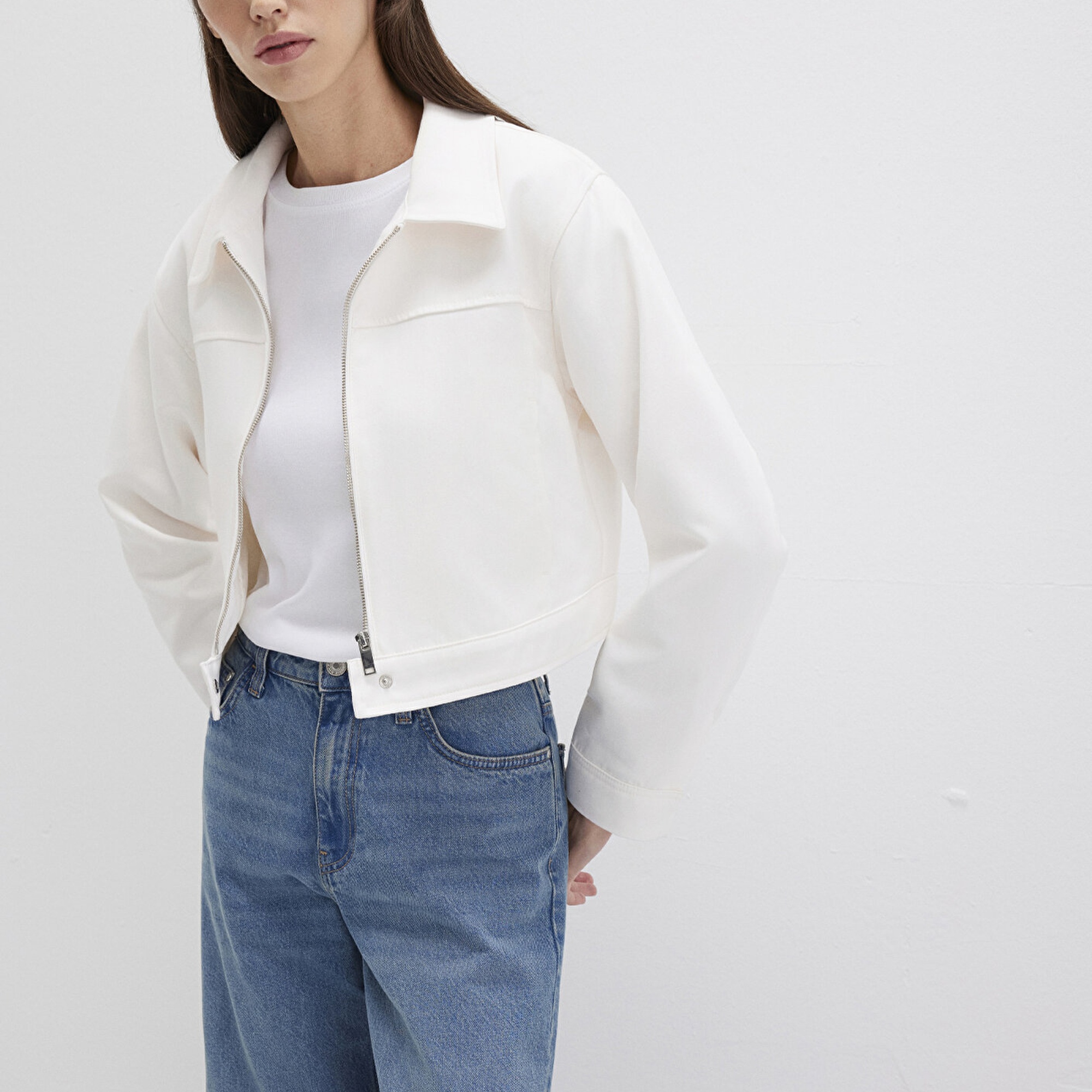 Mavi Ekru Ceket Fitted / Vücuda Oturan Kesim 1110770-70057