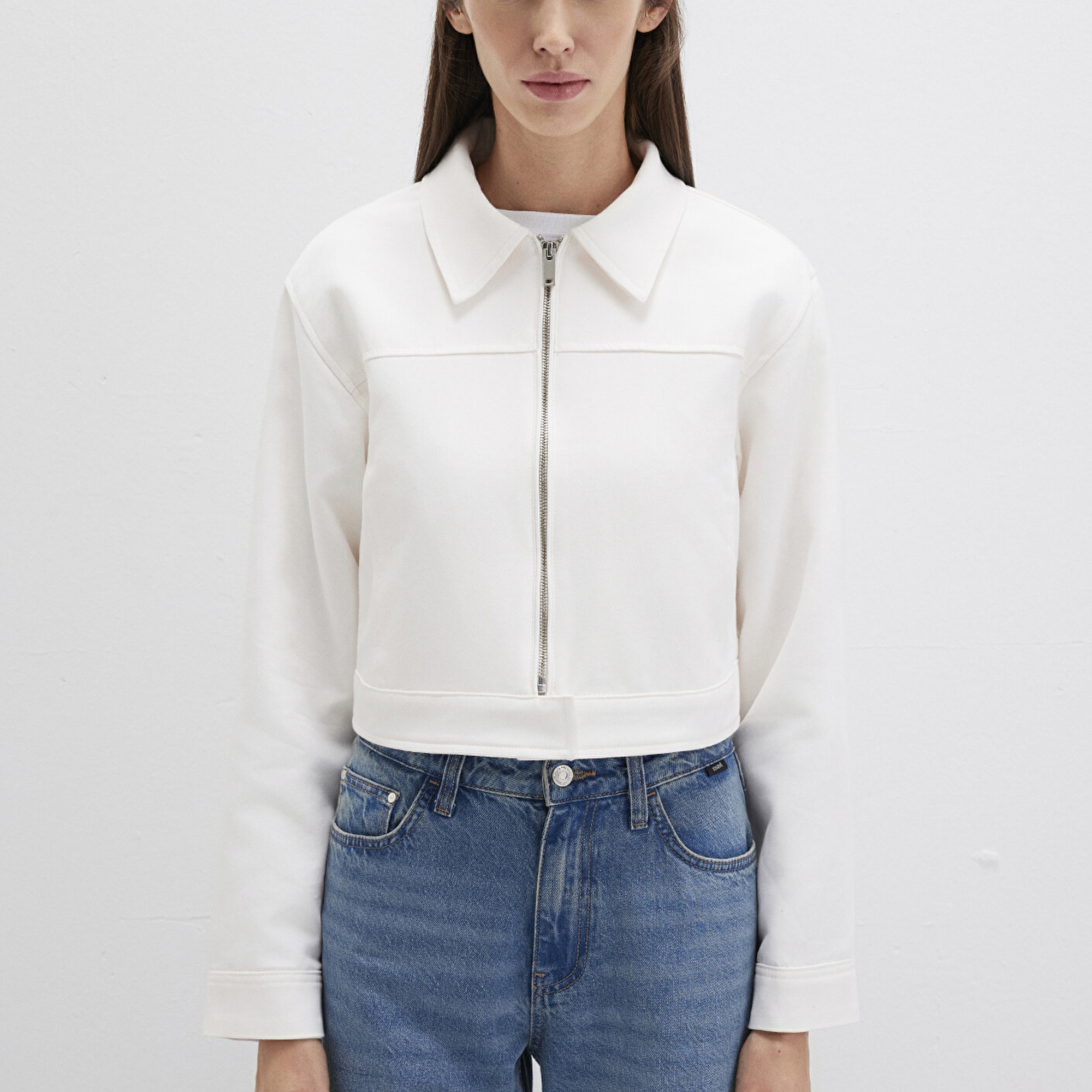 Mavi Ekru Ceket Fitted / Vücuda Oturan Kesim 1110770-70057