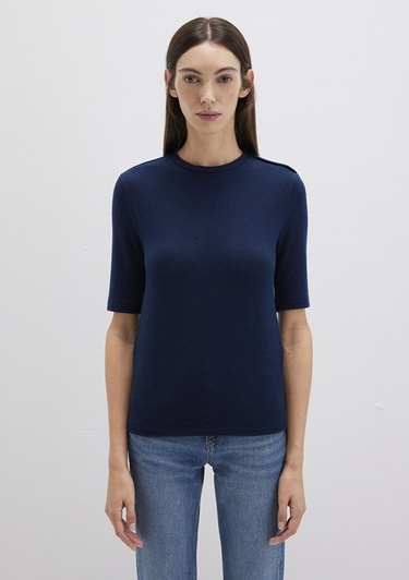  Mavi Lacivert Tişört Fitted / Vücuda Oturan Kesim 1613332-82318