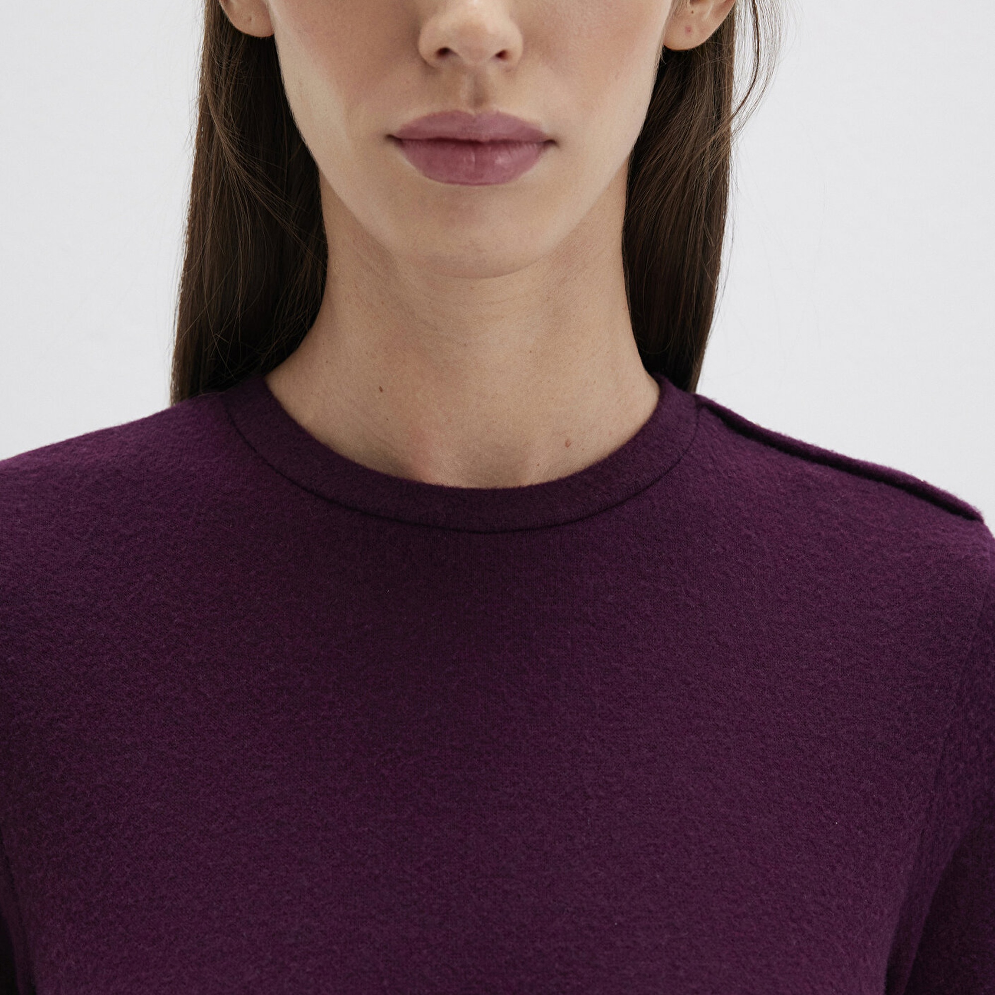 Mavi Bordo Tişört Fitted / Vücuda Oturan Kesim 1613332-70394