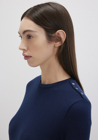  Mavi Lacivert Tişört Fitted / Vücuda Oturan Kesim 1613332-82318