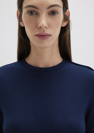  Mavi Lacivert Tişört Fitted / Vücuda Oturan Kesim 1613332-82318