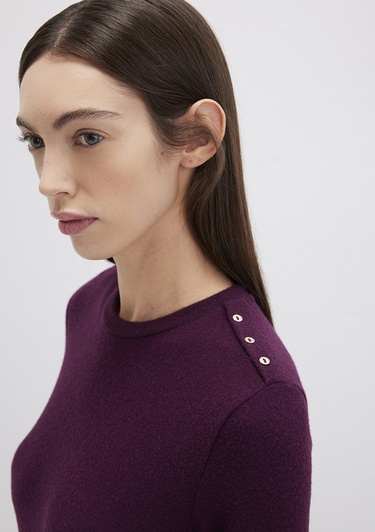  Mavi Bordo Tişört Fitted / Vücuda Oturan Kesim 1613332-70394