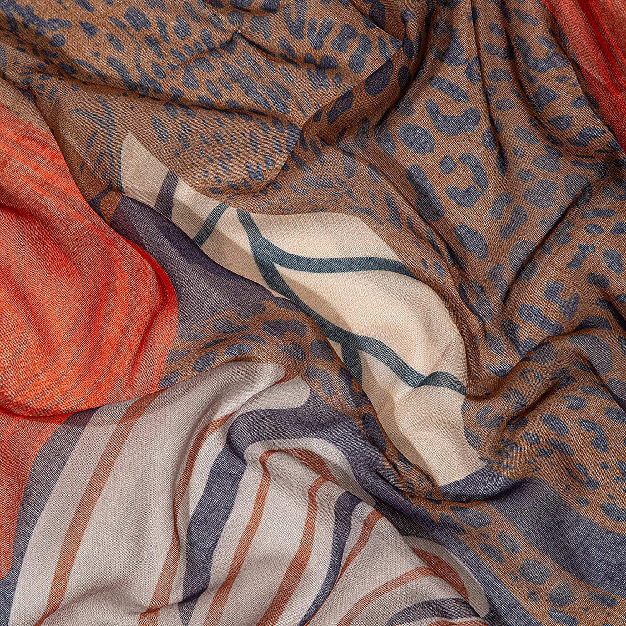 Mavi Kahverengi Şal 1913477-26823