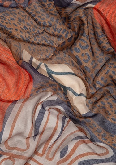  Mavi Kahverengi Şal 1913477-26823