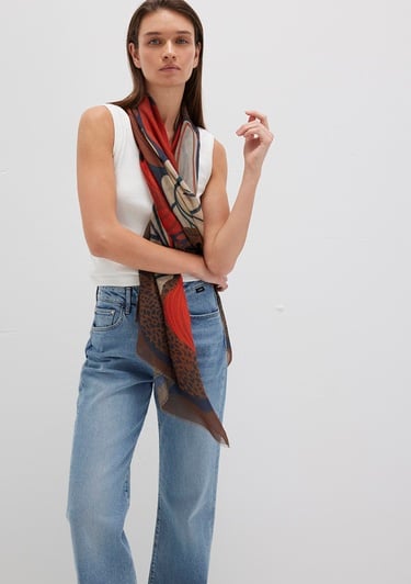  Mavi Kahverengi Şal 1913477-26823