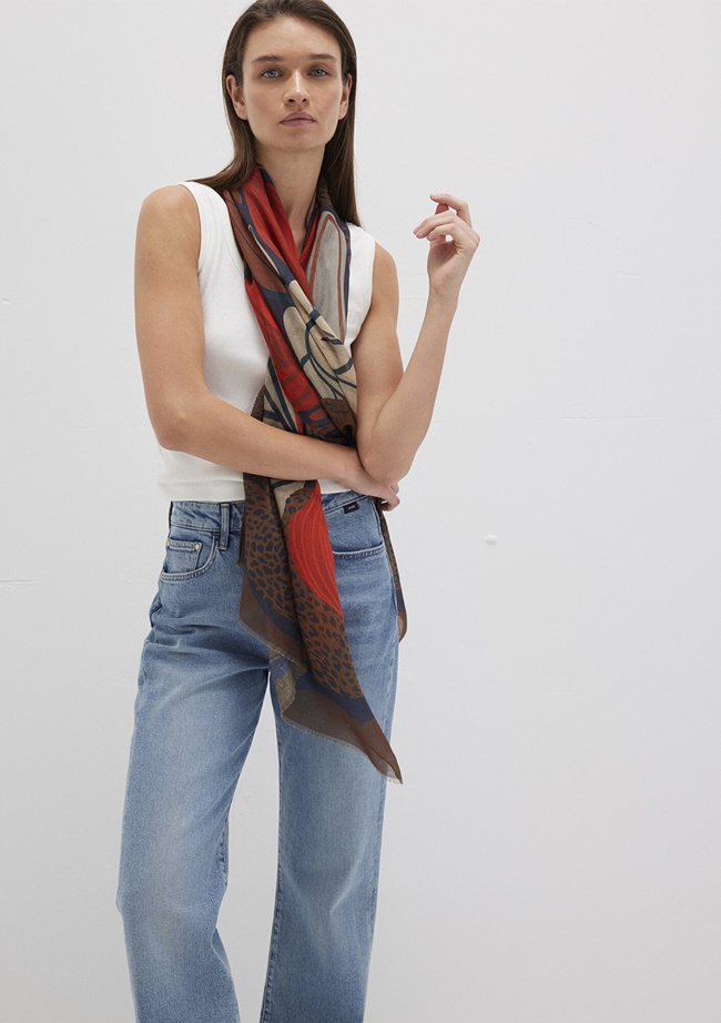  Mavi Kahverengi Şal 1913477-26823