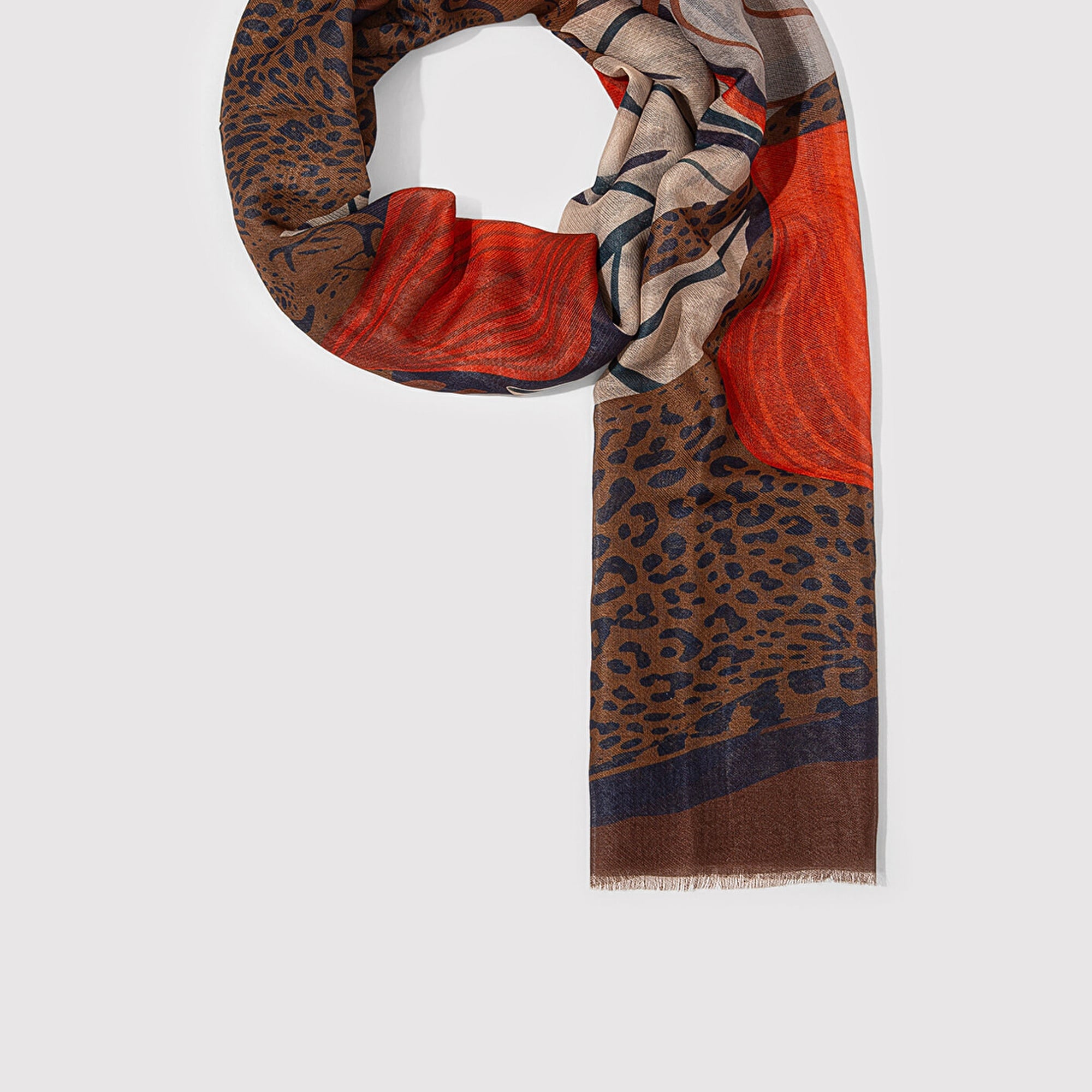 Mavi Kahverengi Şal 1913477-26823