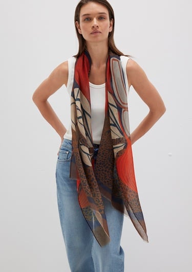  Mavi Kahverengi Şal 1913477-26823