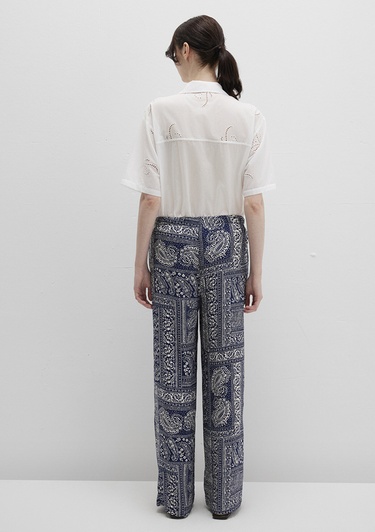  Mavi Etnik Baskılı Lacivert Pantolon 1011123-90738