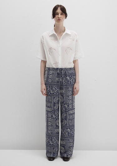  Mavi Etnik Baskılı Lacivert Pantolon 1011123-90738