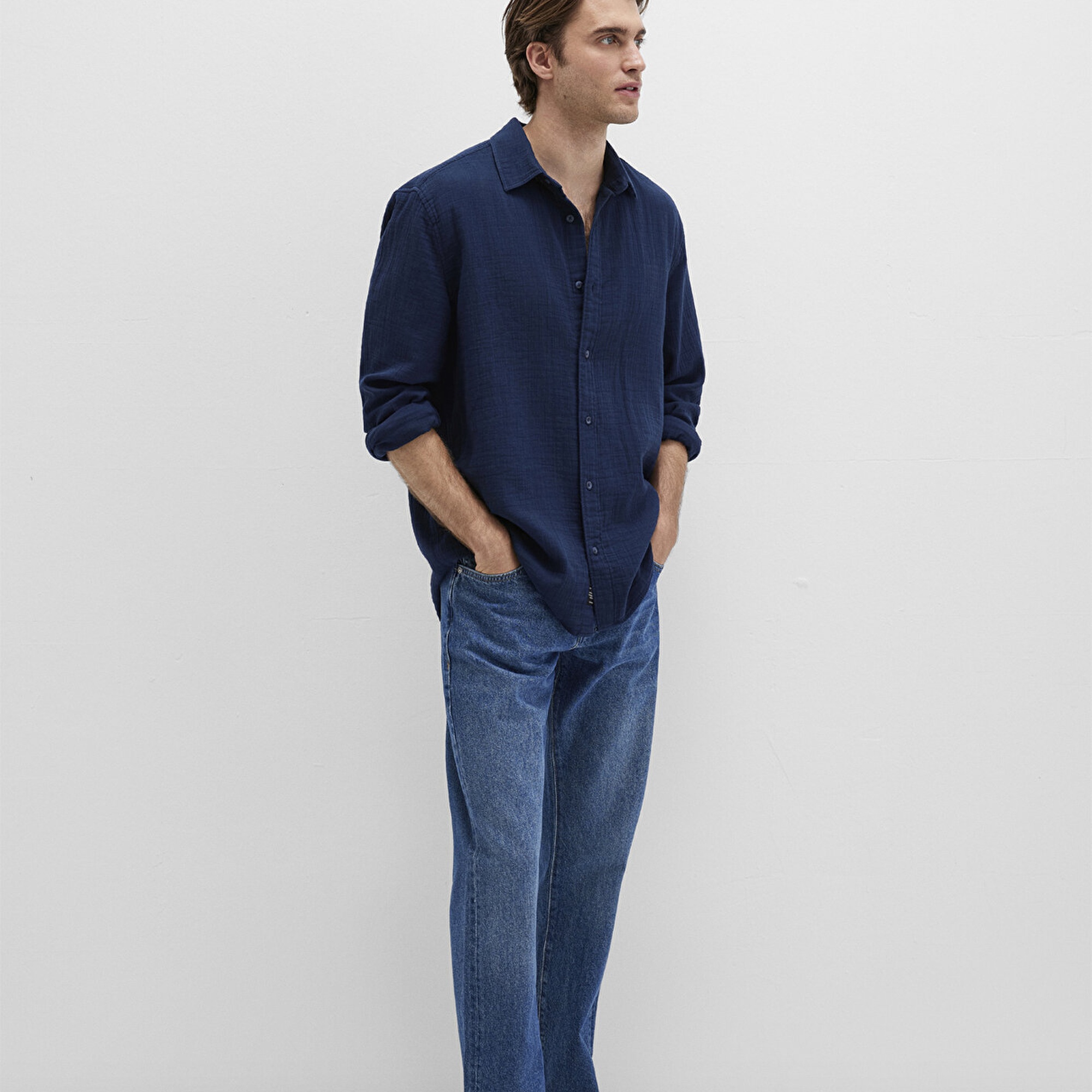 Mavi Lacivert Gömlek Regular Fit / Normal Kesim 0211518-80872