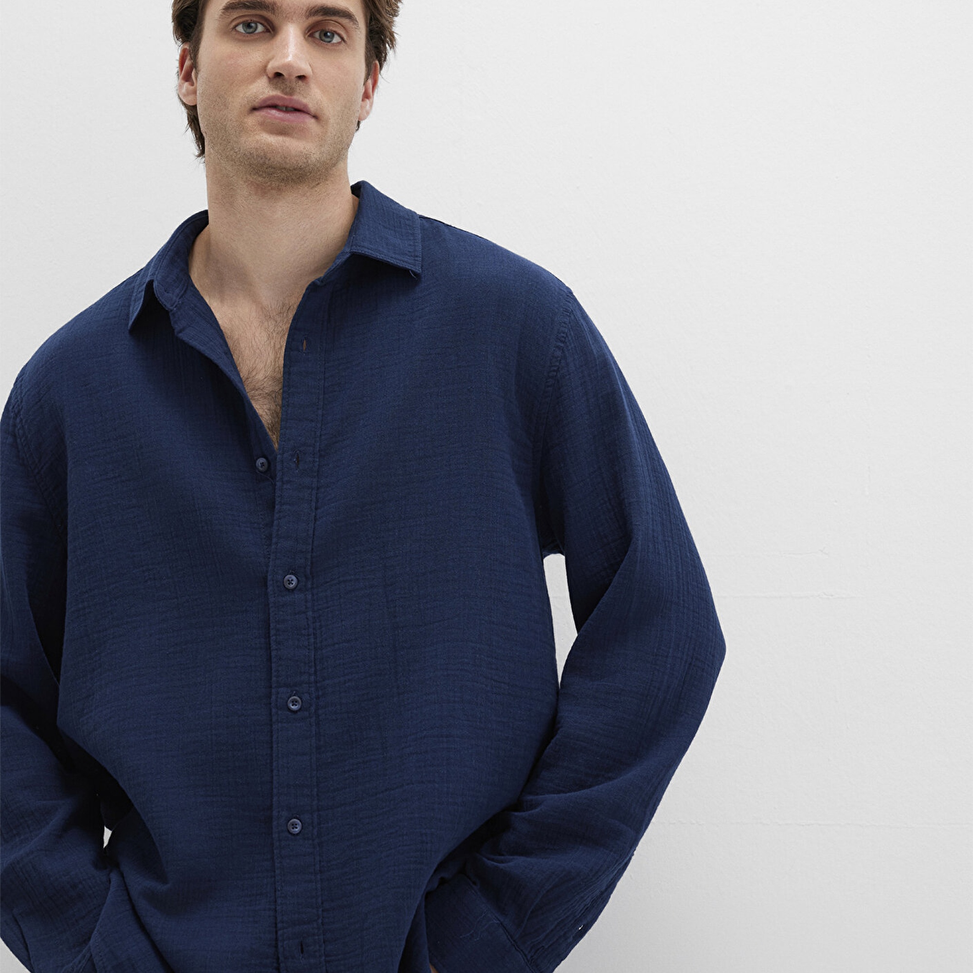 Mavi Lacivert Gömlek Regular Fit / Normal Kesim 0211518-80872