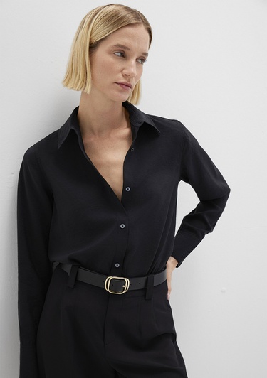  Mavi Siyah Gömlek Regular Fit / Normal Kesim 1211374-900