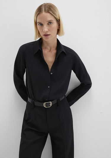  Mavi Siyah Gömlek Regular Fit / Normal Kesim 1211374-900