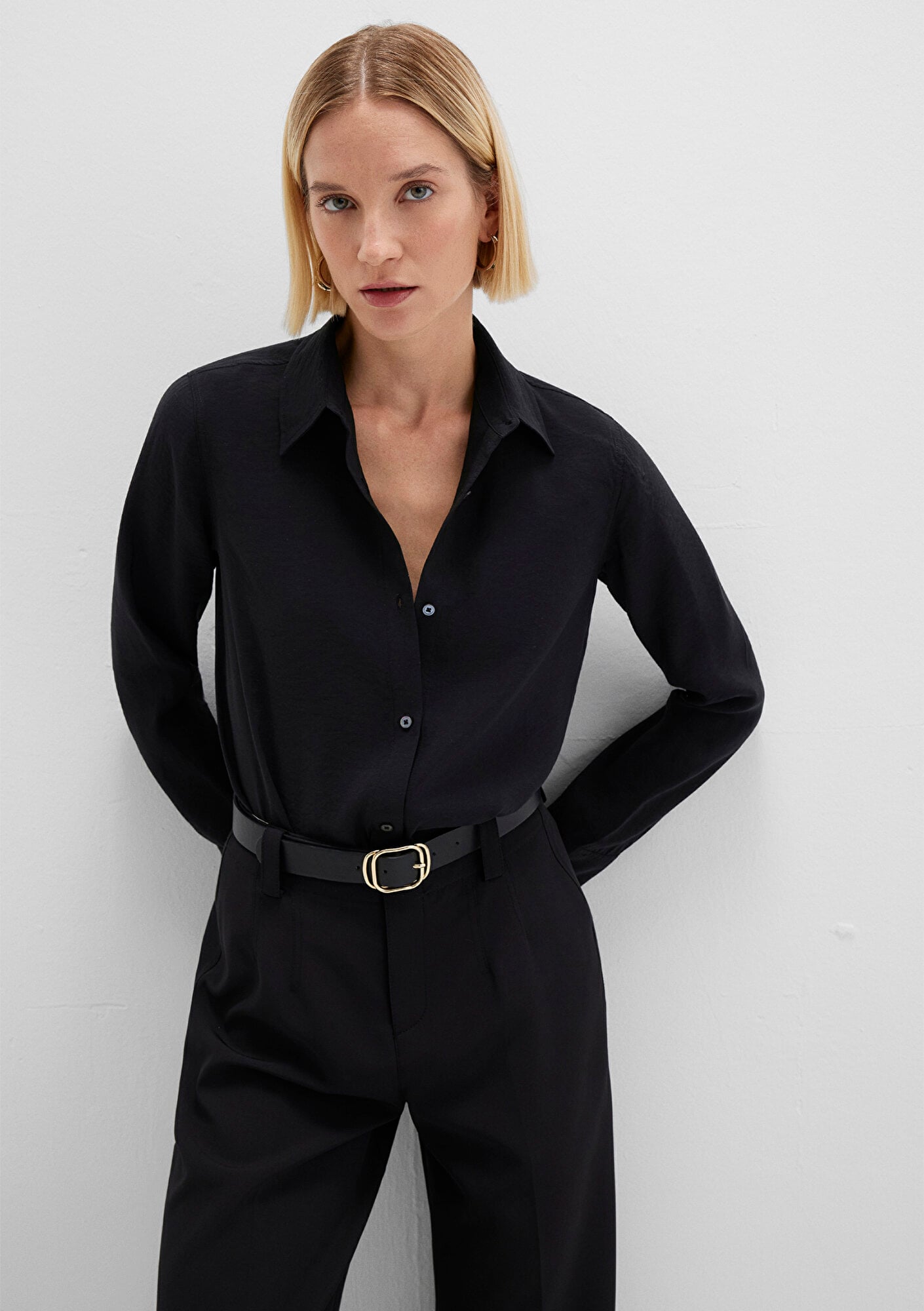  Mavi Siyah Gömlek Regular Fit / Normal Kesim 1211374-900