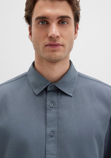 Mavi Gri Gömlek Regular Fit / Normal Kesim 0211641-80889