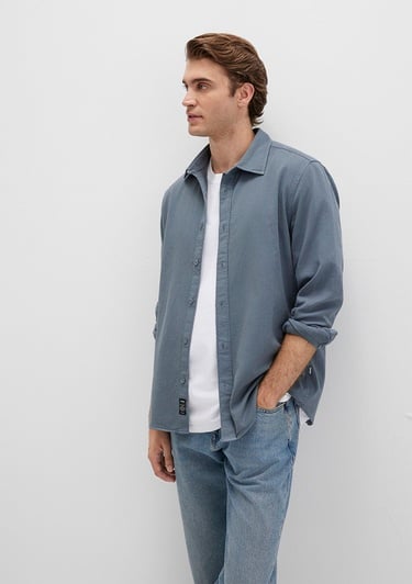  Mavi Gri Gömlek Regular Fit / Normal Kesim 0211641-80889