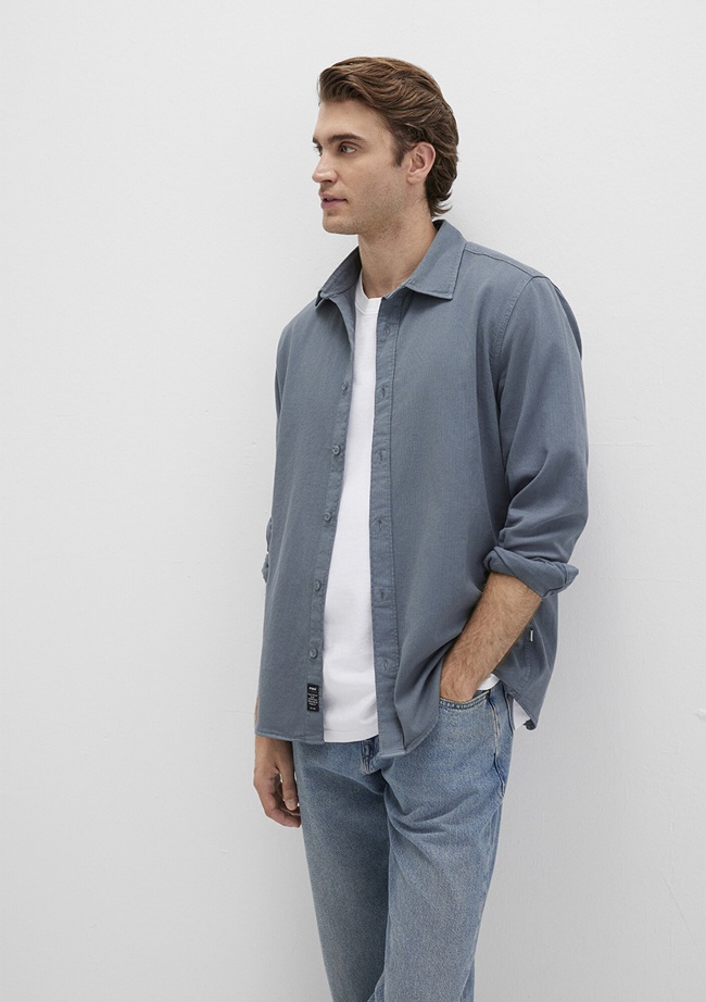  Mavi Gri Gömlek Regular Fit / Normal Kesim 0211641-80889