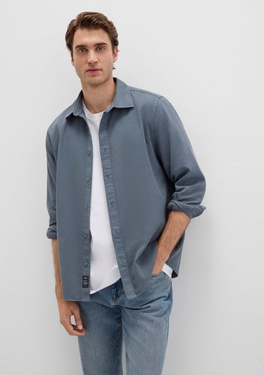  Mavi Gri Gömlek Regular Fit / Normal Kesim 0211641-80889