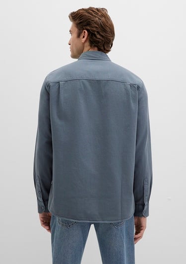  Mavi Gri Gömlek Regular Fit / Normal Kesim 0211641-80889