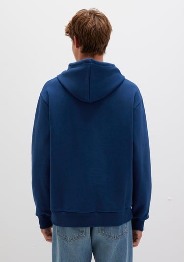  Mavi M Logo Baskılı Kapüşonlu Lacivert Sweatshirt 0S10106-89353
