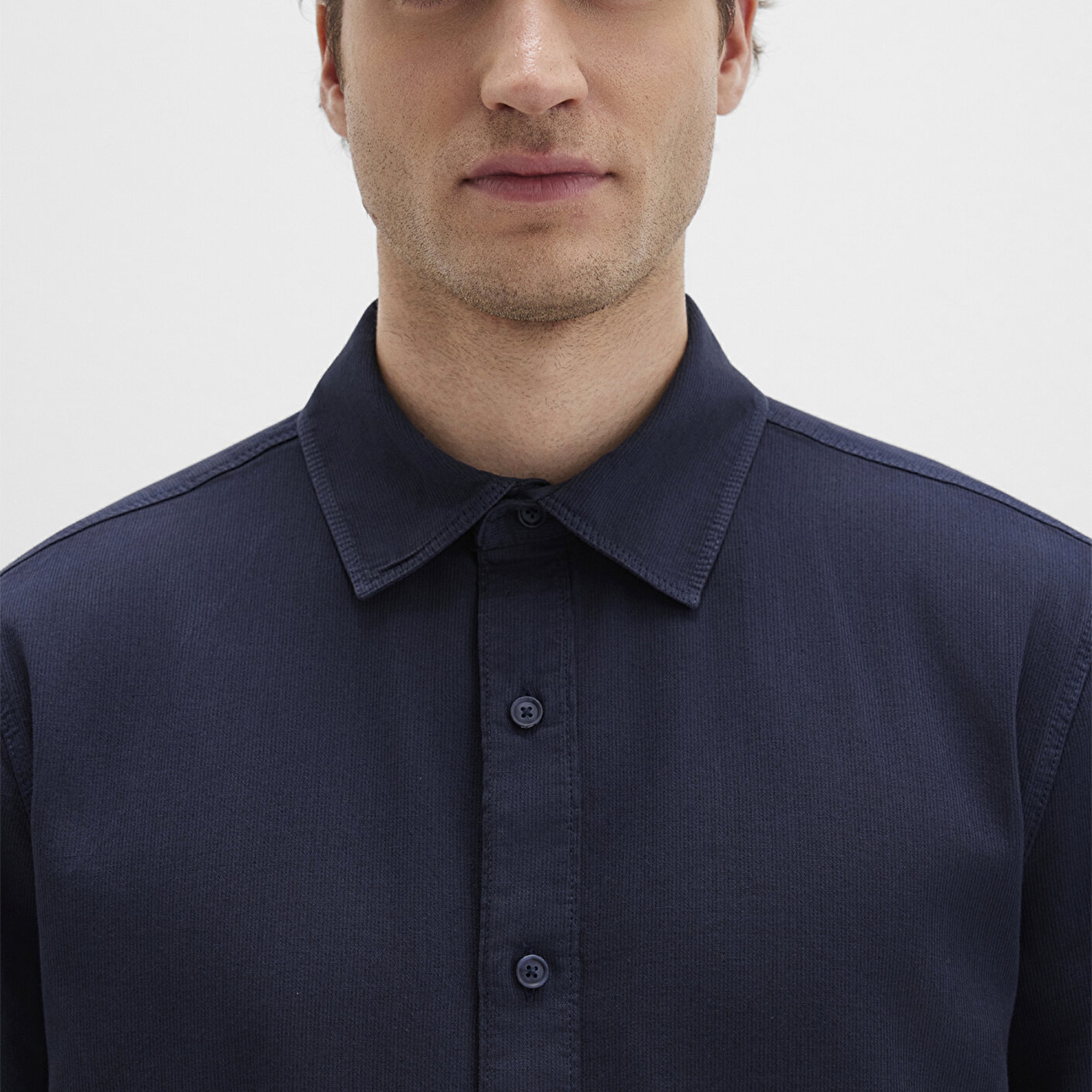 Mavi Keten Karışımlı Lacivert Gömlek Regular Fit / Normal Kesim 0211641-82183