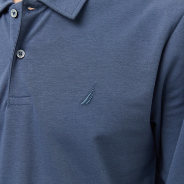  Nautica Erkek Mavi Classic Fit Uzun Kollu Polo Yaka T-Shirt