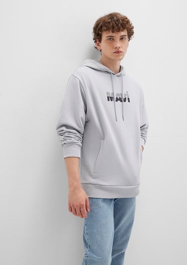  Mavi Mavi Logo Baskılı Gri Sweatshirt 0S10395-70075