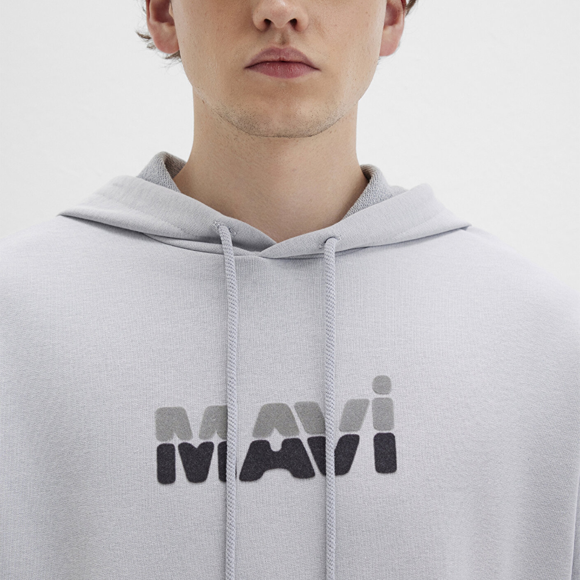 Mavi Mavi Logo Baskılı Gri Sweatshirt 0S10395-70075