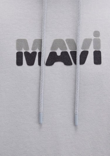  Mavi Mavi Logo Baskılı Gri Sweatshirt 0S10395-70075