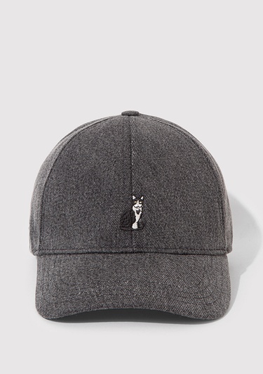  Mavi Kedi İşlemeli Antrasit Şapka 1913287-22864