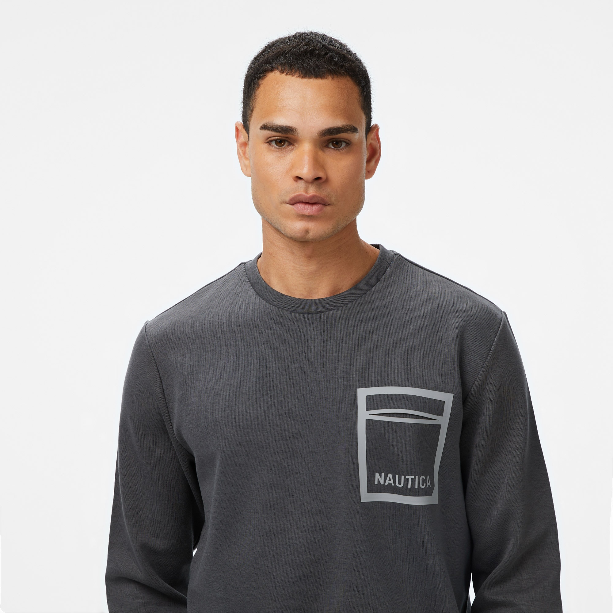 Nautica Classic Fit Erkek Gri Sweatshirt