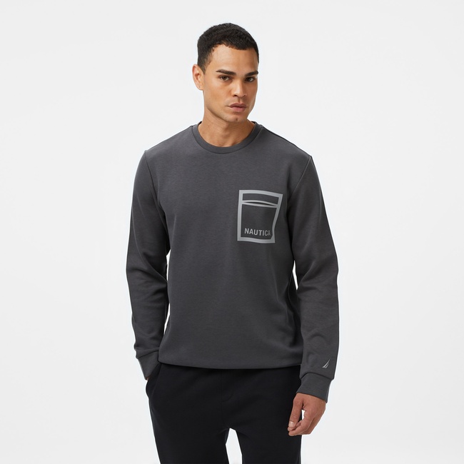  Nautica Classic Fit Erkek Gri Sweatshirt