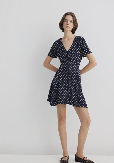  Mavi Lacivert Elbise 1310760-91069