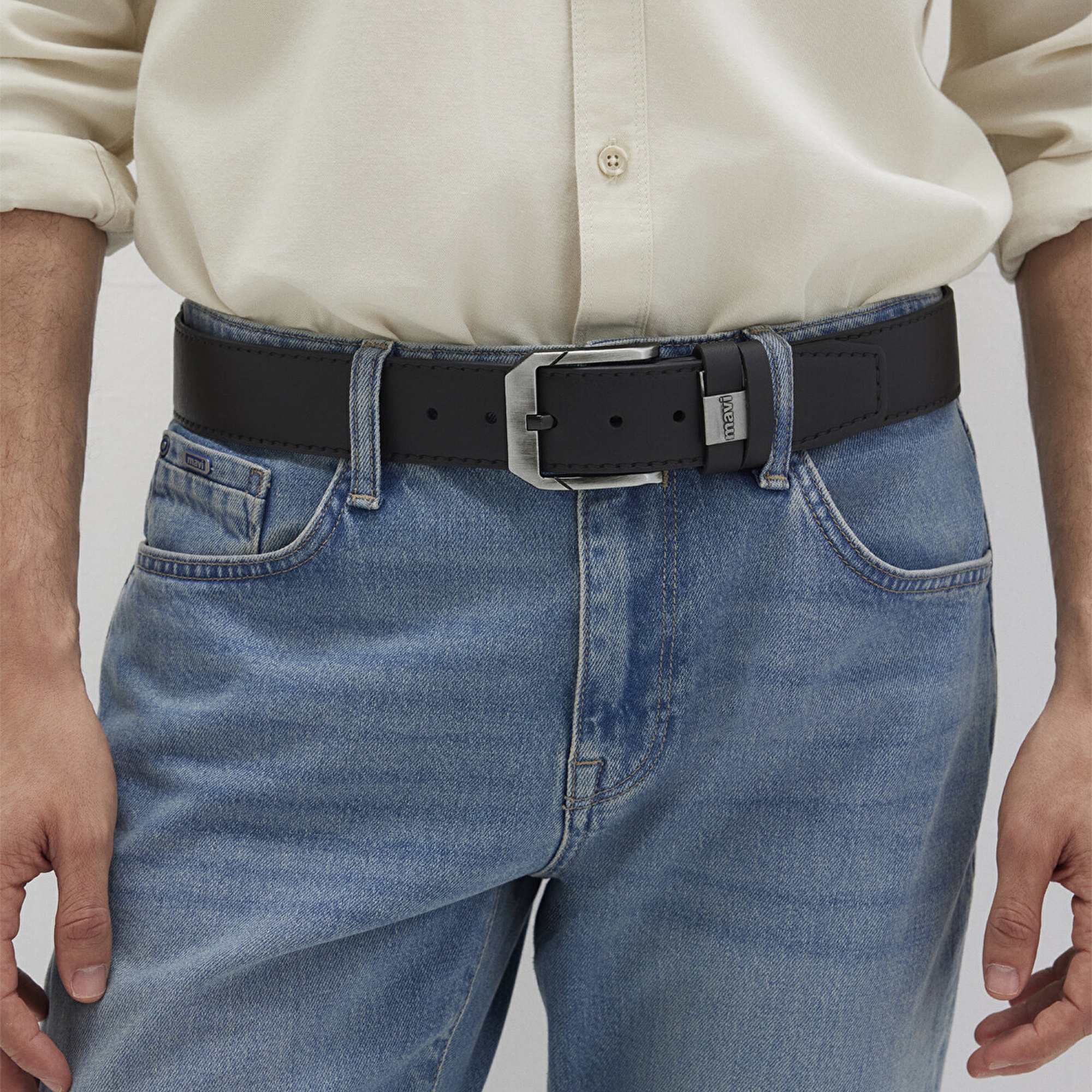 Mavi Siyah Suni Deri Kemer 0912074-900