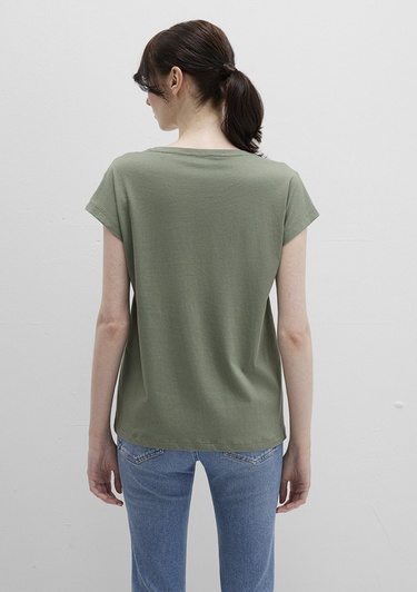  Mavi Kelebek Baskılı Yeşil Tişört Regular Fit / Normal Kesim 1613461-71841