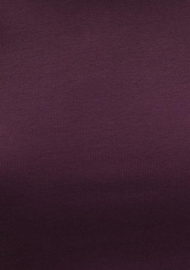  Mavi Bordo Basic Crop Tişört Crop / Kısa Kesim 1600814-70434